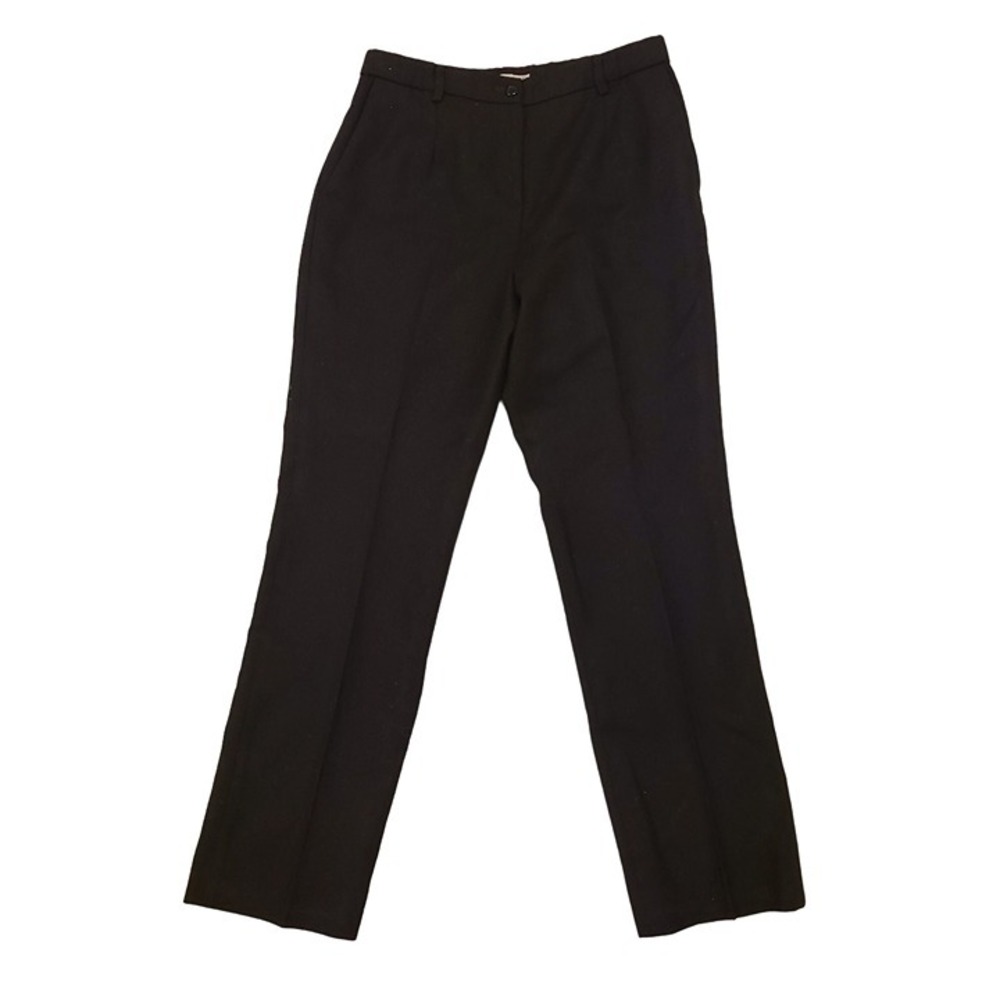 Vintage Pendleton Women's Petite 8 Black 100% Virgin Wool Trousers Made in USA